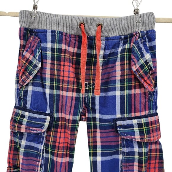 Mini Boden Child 6Y Pants The Plaid Cotton Cargo Convertible Pant Multicolor - Picture 2 of 10